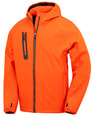 Heren Hoodie Softshell Jas Result R909X Oranje-Navy